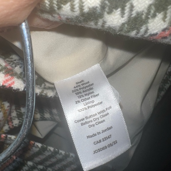 Talbots Button Front Plaid Wool Skirt - Picture 5 of 5